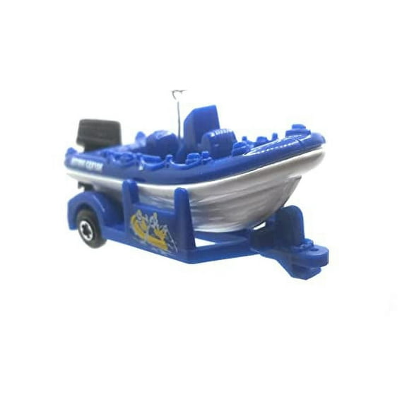 Christmas Ornament for Action Canyon Whitewater Raft Boat with Trailer Blue