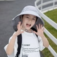 thumbnail image 4 of WUXIAN Toddler Girls Sun Hats Kids Sun Protection Upf50+ Bucket Hat Toddler Summer Beach Play Hats With Neck Flap Sun Caps,Light Gray,One Size, 4 of 6
