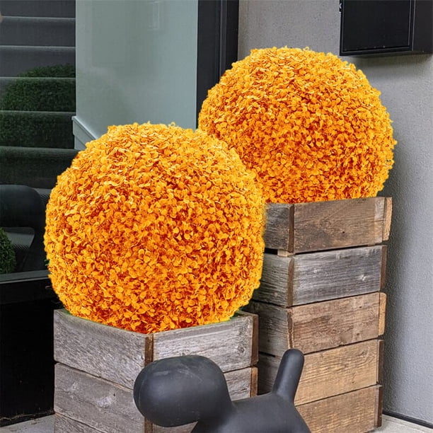 Ofertas del Cyber Monday: Planta de césped artificial Oefntac, flores decorativas para techo, bolas de césped de plástico de 7.8 pulgadas, flores artificiales, hortensias artificiales.
