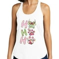 thumbnail image 2 of Puppy Ho Ho Ho Tank Top Fitted Racerback Women's Medium White, 2 of 5