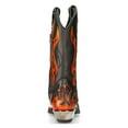 thumbnail image 6 of New Rock 7921-S2 Leather Black Red Flame Cowboy Leather Gohic Punk Rock Boots 46, 6 of 8