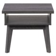 thumbnail image 1 of CorLiving Hollywood Mid-Century Dark Grey Square Indoor Side Table with Peek-a-Boo Storage Shelf, 1 of 8