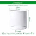 thumbnail image 3 of 12 Inch Ceramic Planter Pot with Drainage Hole and Saucer, Indoor Cylinder Round Planter Pot, White, 94-O-F-1, 3 of 6