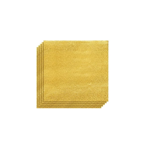 Tyeign 100-Pack 3" Candy Wrapping Foil Sheets, Embossed Gold Aluminum Squares for Chocolate Caramel Diy Party Favors, Non-Toxic Food-Safe Christmas Wedding Birthday, 1 Dozen Candy Wrappers (100Pc)