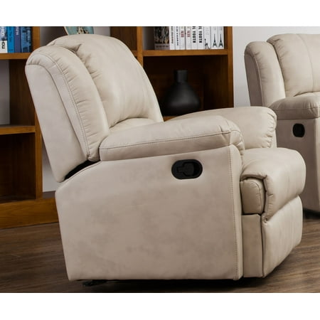 - Taupe Leather Air Glider Recliner Chair