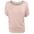 thumbnail image 6 of Solid Basic Boatneck Dolman Top with Sleeve Shirring, 6 of 75