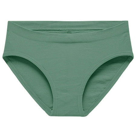 

ZMHEGW Panties For Womens Abdominal Low Waist Seamless Elastic T Seamless Solid Color Waist Thin Women Underwear Briefs
