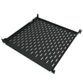 thumbnail image 1 of 1U Server Rack Shelf - 19" Rackmount Tray - 17.7" (450mm) Deep 4-Post Fixed Mount for Computer Network/AV/IT Equipment Cabinet Enclosure - Vented for Maximum Airflow (Black) - Tupavco TP1711, 1 of 15