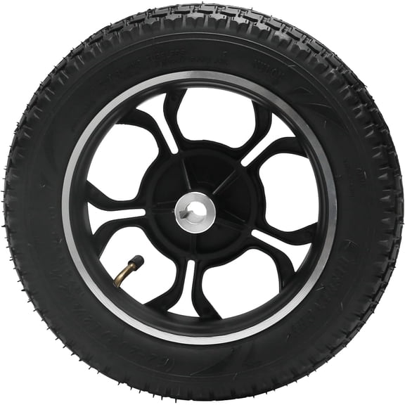 12 inch 12 1/2 x 2 1/4 Wheelchair Tire Wheels Assembly, 62-203 12x2.25/2.50 Solid Tire with Wheel Hub Rim, for Electric Scooter Wheelchair Transport Chair Mobility Back Wheel (2 Pack)