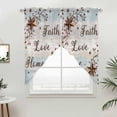 thumbnail image 3 of Retro Country Stars Swag Valances for Windows 2 Pack Faith Love Home Berries Farmhouses Blue Swag Kitchen Curtains 63 Inches Long Rod Pocket Short Window Treatment for Kitchen Bathroom 36"x63", 3 of 9