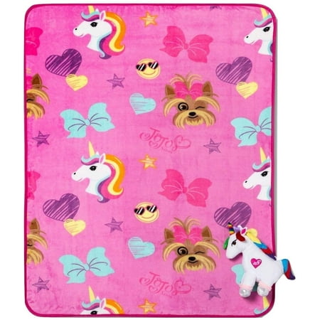 JoJo Siwa Throw Blanket and Pillow Set - Walmart.com - Walmart.com