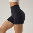 thumbnail image 3 of High Waist Yoga Shorts for Women Workout Running Gym Fitness Stretchable Booty Lifting Athletic Pants with Control Seamless Compression ActivewearBlackL, 3 of 5