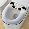 thumbnail image 4 of YHAICO Toilet Seat Elongated Toilet Seat Riser Cute Toilet Seat Cushion Winter Home Toilet Seat Cushion Cover Thick Zipper Toilet Cushion, 4 of 6