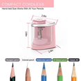 thumbnail image 3 of Pencil Sharpener Electric Pencil Sharpener,Blade to Quick Sharpen,Suitable for No.2/Office/Home (Pink), 3 of 7