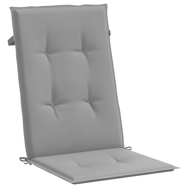 Cojín Benzara para silla con respaldo alto para exteriores, con mechones, gris, 120 cm