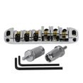 thumbnail image 2 of Chrome Metal Plated Roller Saddle Tune-O-Matic Bridge for Les Paul Style Electric Guitar Replacement, 2 of 5