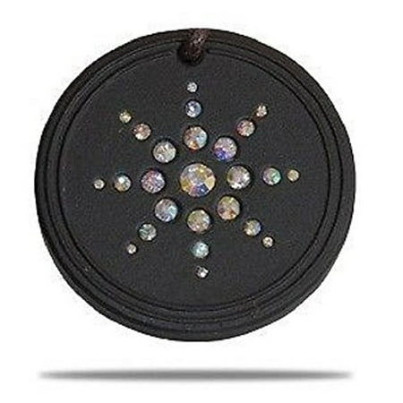 Iridescent Crystal - EHM Energy Balance Pendant - Negative Ion Balance Power - Iridescent Crystal With Scaler Energy Volcanic Lava Nano - Fusion Charm