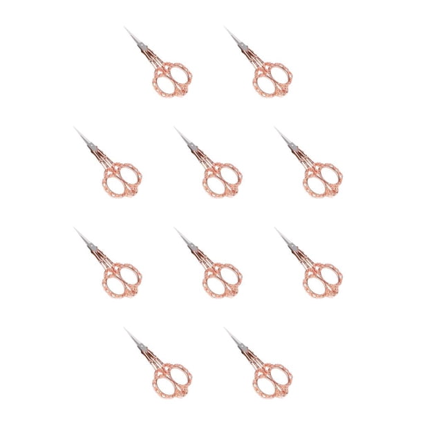 Kenally Tijeras de costura profesionales de acero inoxidable 10piezas rosa sissor oro