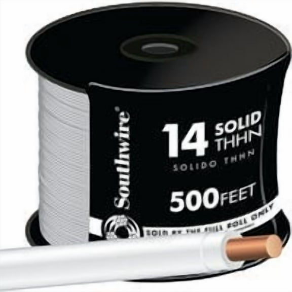 Southwire 500 Ft. 14 AWG Solid White THHN Electrical Wire 11580858