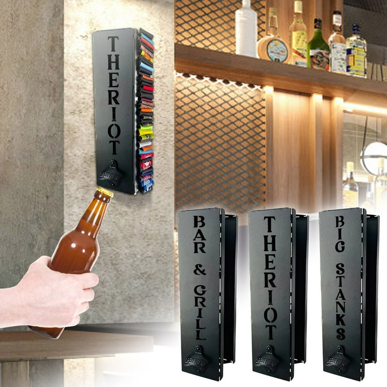  2023 Can Cooler Holder with Bottle Opener, Wall