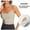 Khaki, variant on Women's Removable Padded Scoop Neck Camisole Tank Top Thin Strap Solid Color Crop Yoga Workout Cami Top Comfy Regular Solid M