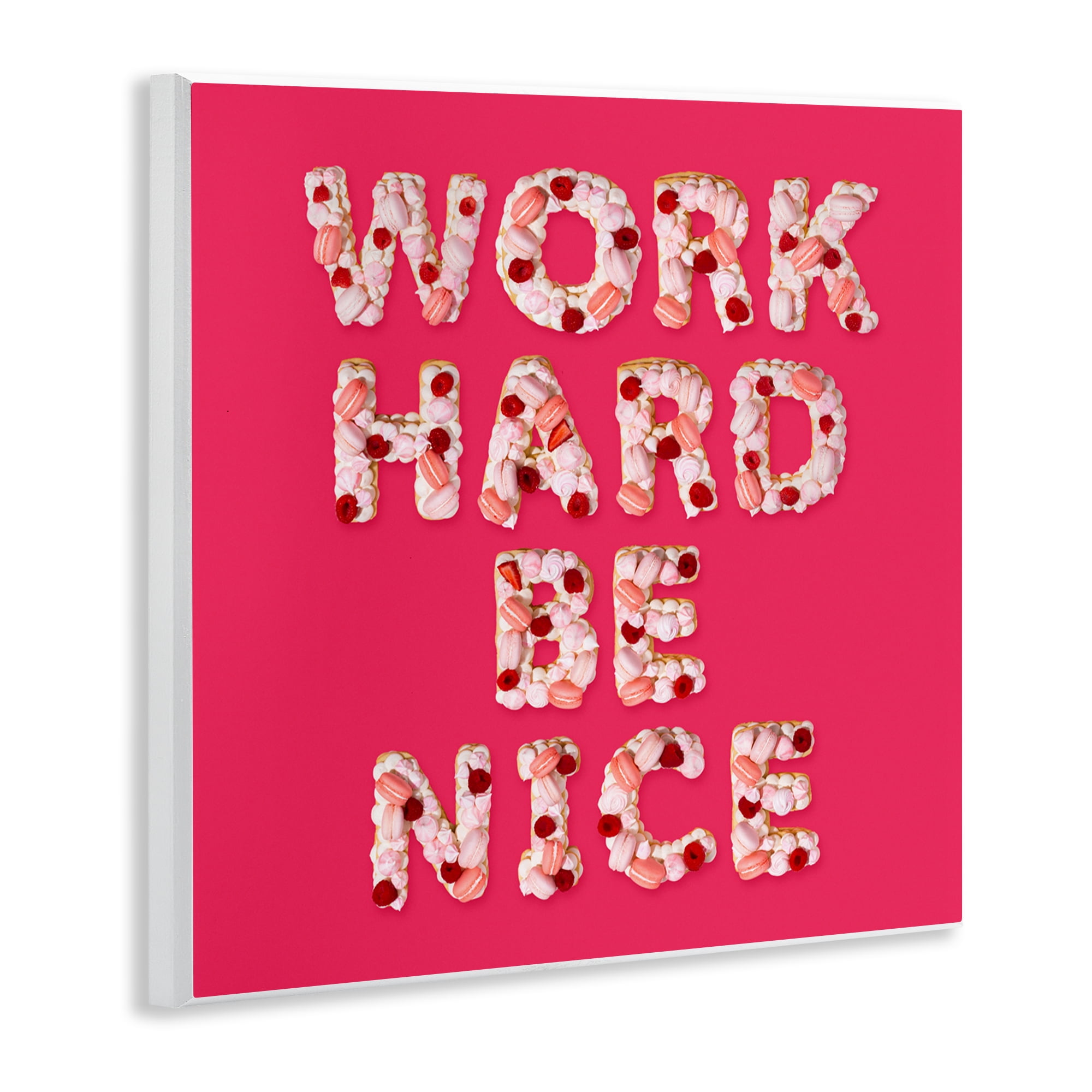 Work Hard Be Nice Wall Plaque Art, design by LISH Creative