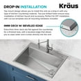 thumbnail image 6 of KRAUS Kore 28” Drop In / Top Mount Workstation 16 Gauge Single Bowl Stainless Steel Kitchen Sink with Accessories, 6 of 7
