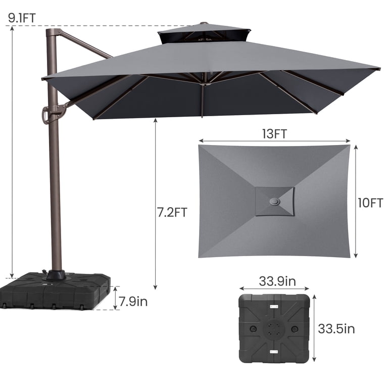 cheap offset patio umbrella Nature Spring 10-ft Aluminum Green Offset Patio Umbrella 763314XVQ at  Lowes.com