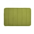 thumbnail image 1 of Soft Memory Foam Long Striped Bath Mat Non Slip Washable Indoor Bathroom Living Room Kitchen Doormat Green 32" x 20", 1 of 6