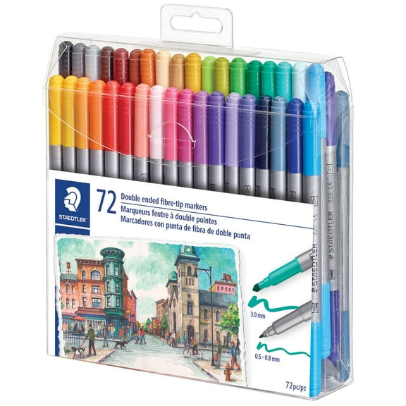 Staedtler Duo Fiber-Tip Pens, 4 Packs: 72 ct. (288 total)