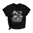 thumbnail image 4 of WXLWZYWL Womens Summer Tops Top Cute Fresh Sweet Clothing Round Neck Short Sleeve Black, 4 of 4