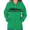 thumbnail image 3 of Brooklyn NYC Skyline New York City NY Zip Up Hoodie Men's Women's Brisco Brands 5X, 3 of 6