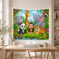thumbnail image 5 of Gathering Friendly Animals With Jungle Environment Main Seven, Mystical Fantasy for Space Lovers, Galaxy Room Decor, Mother's Day Gift, Tapestry Wall Hanging for Bedroom and Dorm, 5 of 7