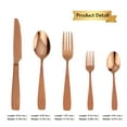 thumbnail image 2 of MDEALY 40-Piece Copper Silverware Set with Cutlery Tray Organizer, Stainless Steel Kitchen Utensils Service for 8, Include Dinner Knife,Dinner Fork,Dinner Spoons,Salad Forks,Teaspoon, Dishwasher Safe, 2 of 5