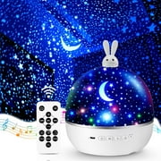 Night Lights for Kids Room, Bluetooth Music Kids Night Light Projector, Remote Timer Star Night Light Projector, Bedroom Films Baby Projector Night Light for Girls is USB charging