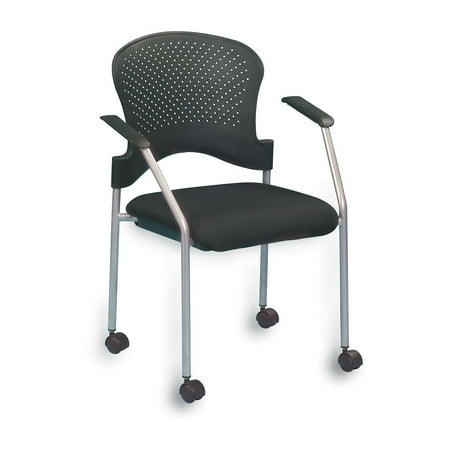 UPC: 0669245601993 | Raynor Eurotech Fabric Seat Breeze 4 Leg Side Chair with Caster Grey 2/Carton FS8270