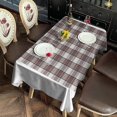 thumbnail image 2 of Brown and White Checkerboard Checkered Rectangle Tablecloth 60"x120",Waterproof Polyester Rectangle Table Cloth, Wipeable Spillproof Polyester Tablecloth for Dining, Camping, Indoor and Outdoor, 2 of 6