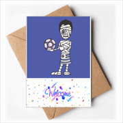 uruguayan soccer player cartoon Welcome Back Greeting Cards Envelopes Blank