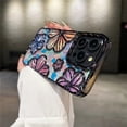 thumbnail image 5 of Luxury Plating Colour Fashion Flowers Phone Case For iPhone 11 12 13 14 15 Pro Max Soft Bumper Protector On 14 Pro Cover, 5 of 5