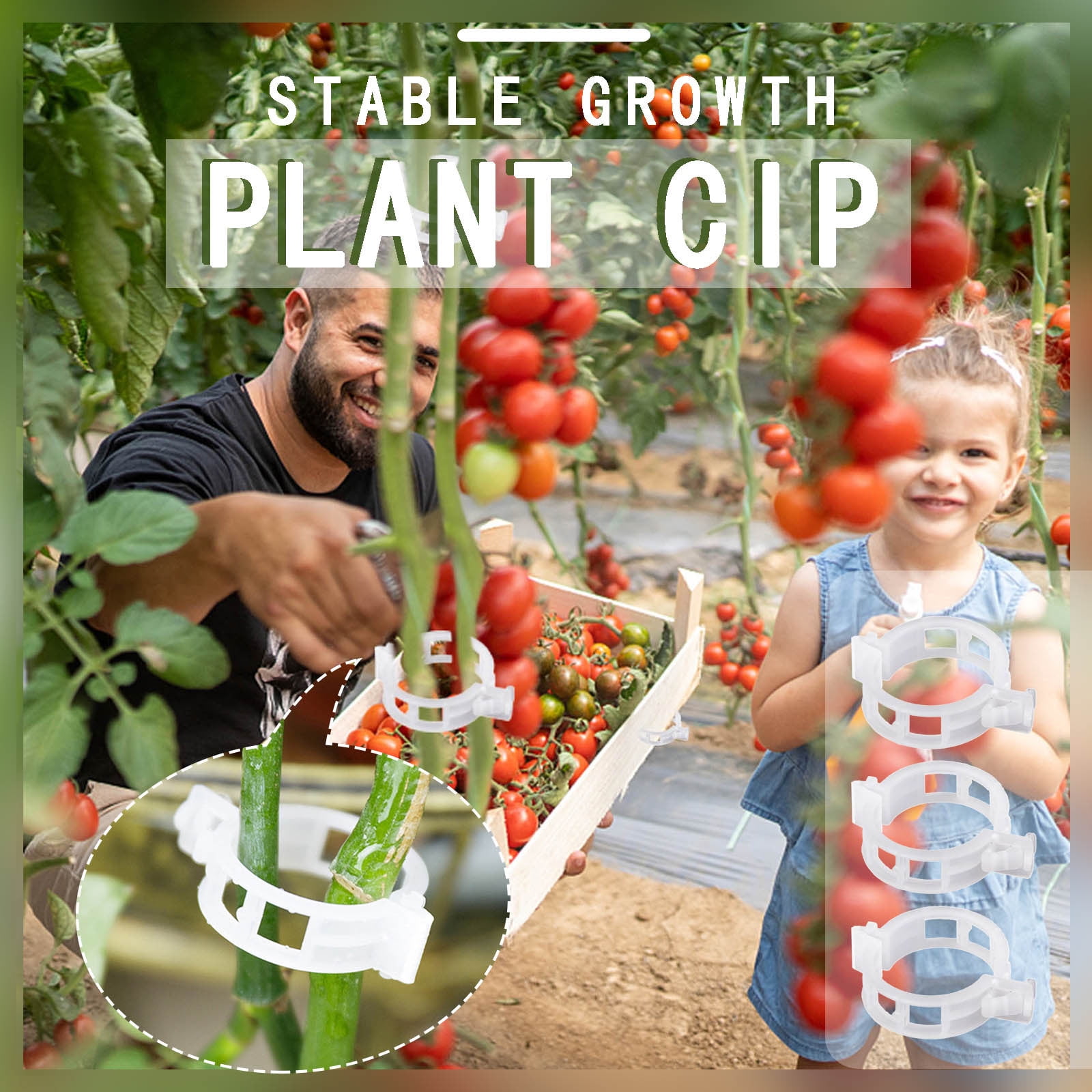 ONHUON 100PC Garden Clamps Vine Fixing Clamps Garden Grafting Clip