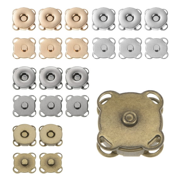 Magnetic Snap 14mm Metal Fasteners for Clothing Purse, 4 Colors
