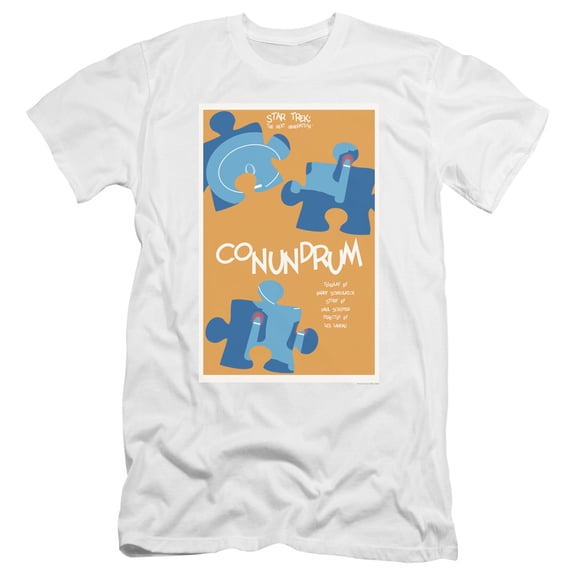 Star Trek Tng Season 5 Episode 14 Premium Canvas Adult Slim Fit 30/1 T-Shirt White