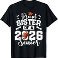 thumbnail image 2 of 100% Cotton Proud Sister of A 2026 Senior Football Graduation T-Shirt, 2 of 5