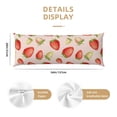 thumbnail image 3 of Naloa Strawberries Body Pillow Cover, Pillowcases with Hidden Zipper Breathable Long Pillow Case (Pillows are not included,20x54 inch), 3 of 7