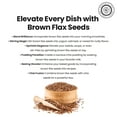 thumbnail image 4 of Pride of India Brown Flax Seed – 1.25 lb | Omega 3 Rich High Fiber Plant Based Superfood | Raw Whole Flaxseed for Smoothies Baking & Cereal, 4 of 6