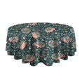 thumbnail image 5 of Cute Hedgehog Pattern with Pioneer Flower Round Tablecloth 60"x60",Wrinkle Wipeable Table Cloth for Kitchen Dining Room Picnic Patio Party, 5 of 6