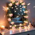 thumbnail image 5 of Cherry Blossom String Lights 100cm, Battery Operated LED Fairy Lights with Pink Flower Vine Garland, Flexible Copper Wire Decorative Lights for Wall Mirror Shelf Mantel, Indoor Outdoor Home Decor, 5 of 7