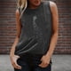 thumbnail image 2 of Camiseta sin mangas suelta con cuello redondo y lentejuelas reflectantes coloridas para mujer Pompotops  lopia990601, 2 of 6