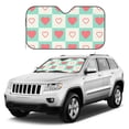 thumbnail image 3 of YFYANG Front Windshield Sun Shade, Plaid Love Pattern Foldable Car Visor for Cars, Trucks, SUVs, Medium, 3 of 9