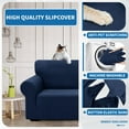 thumbnail image 2 of XYMHUN 1-Piece Sofa Cover Stretch Couch Cover Washable Sofa Slipcover Furniture Protector for 3 Cushion Sofa,Navy, 2 of 7